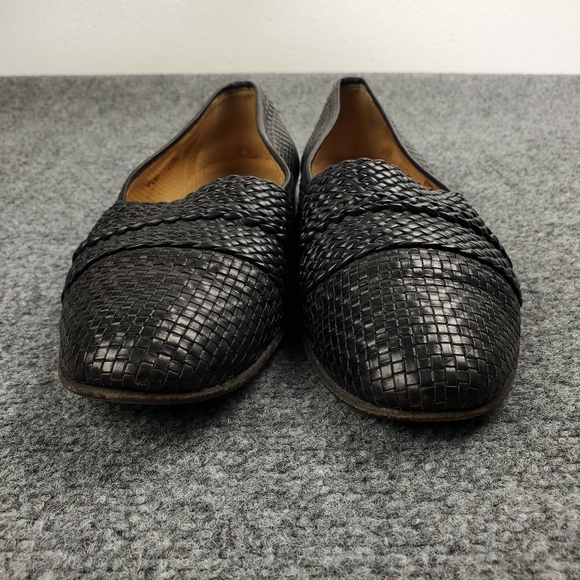 Bally Loafers Mens 9.5 Basket Weave Woven Black Leather Dress Shoes Formal Italy main image 9